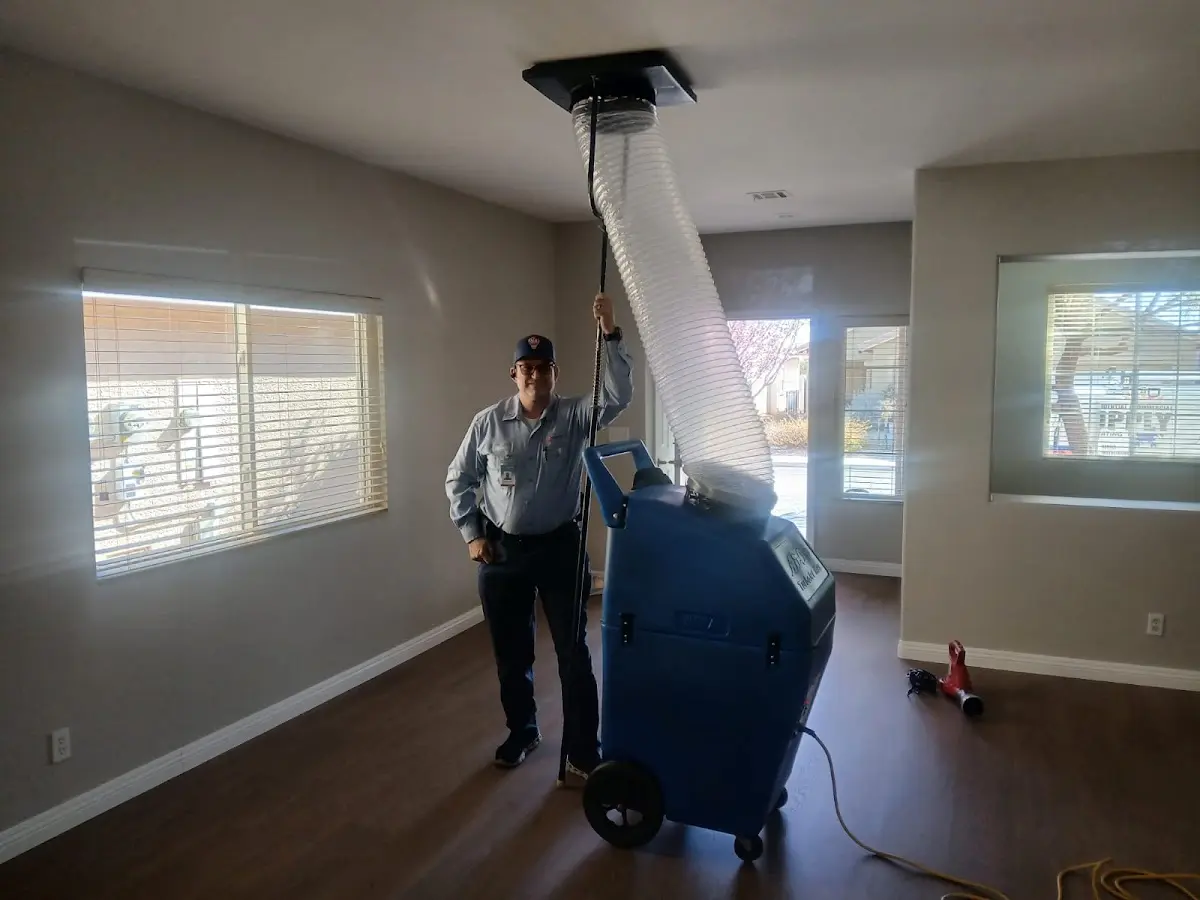 Professional Dryer Vent Cleaning work inside a San Fernando home